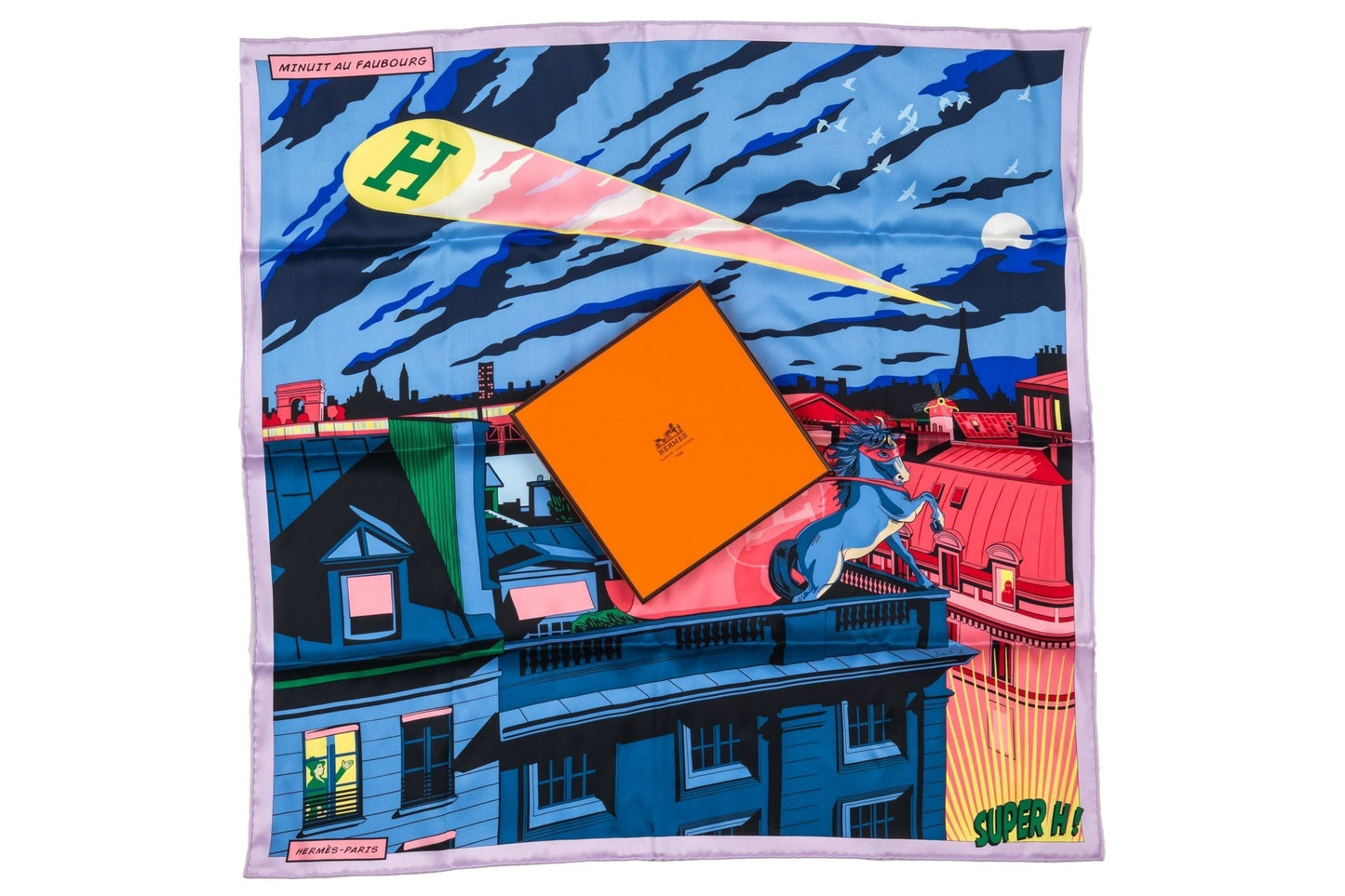 Hermes "Minuit au Faubourg" Silk Scarf