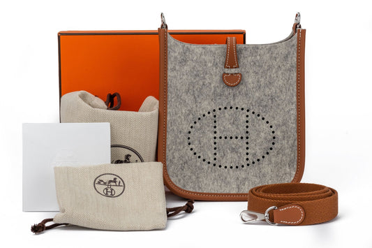 Hermes BNIB Mini Evelyne Felt/Swift