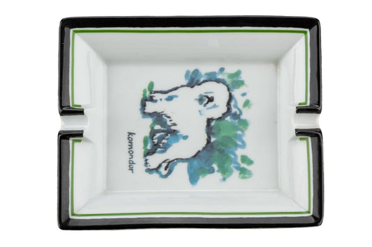 Hermes Porcelain Komodor Dog Ashtray