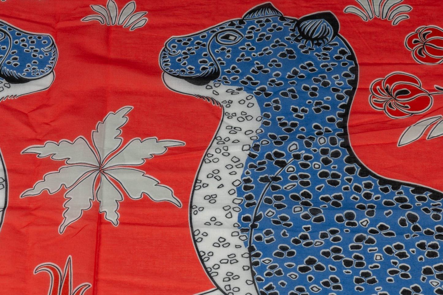 Hermes New Red Guepards Sarong Shawl