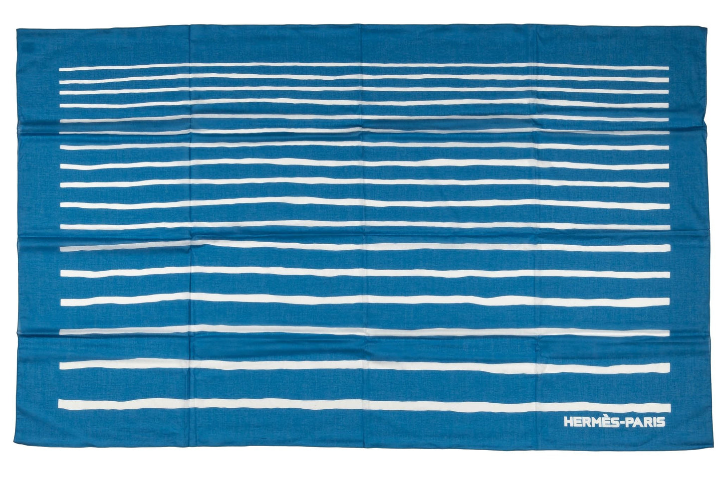 Hermes New Blue White Striped Sarong