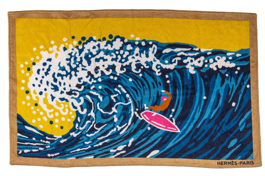 Hermes BNIB Surf & Wave Beach Towel