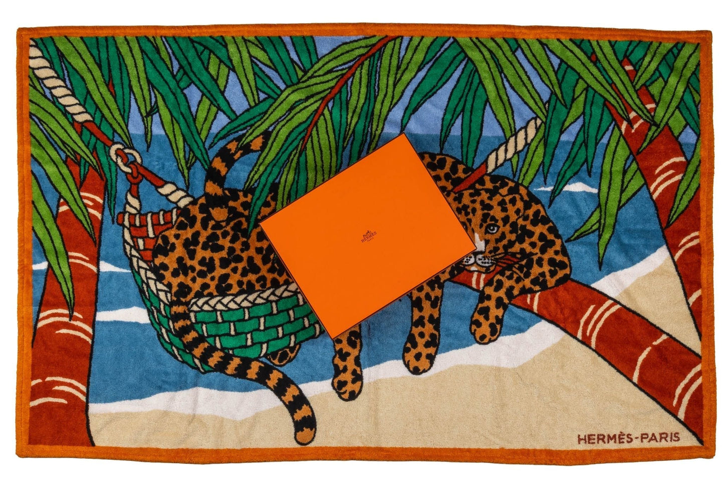 Hermes NIB Ghepards Multi Beach Towel