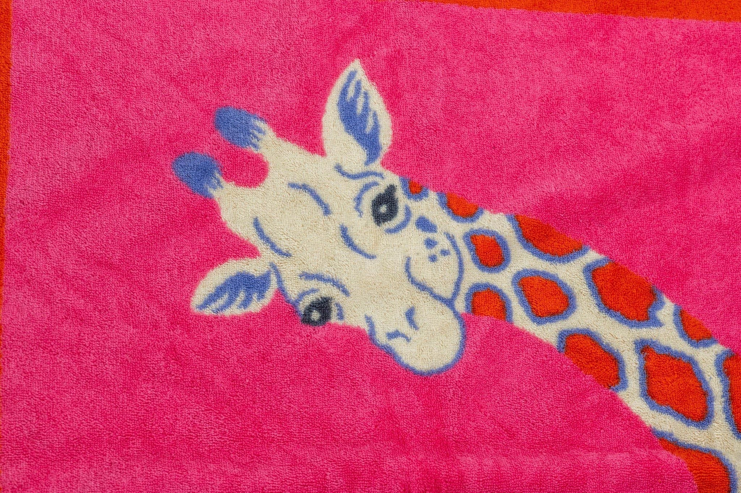 Hermes NIB Giraffes Fuchsia Beach Towel