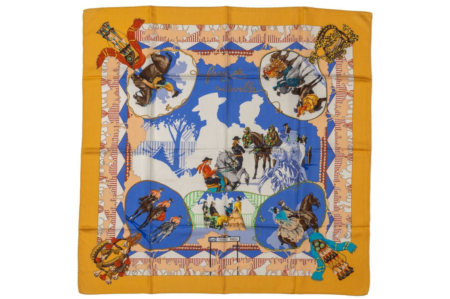 Hermes "Feria De Sevilla" Yellow Scarf