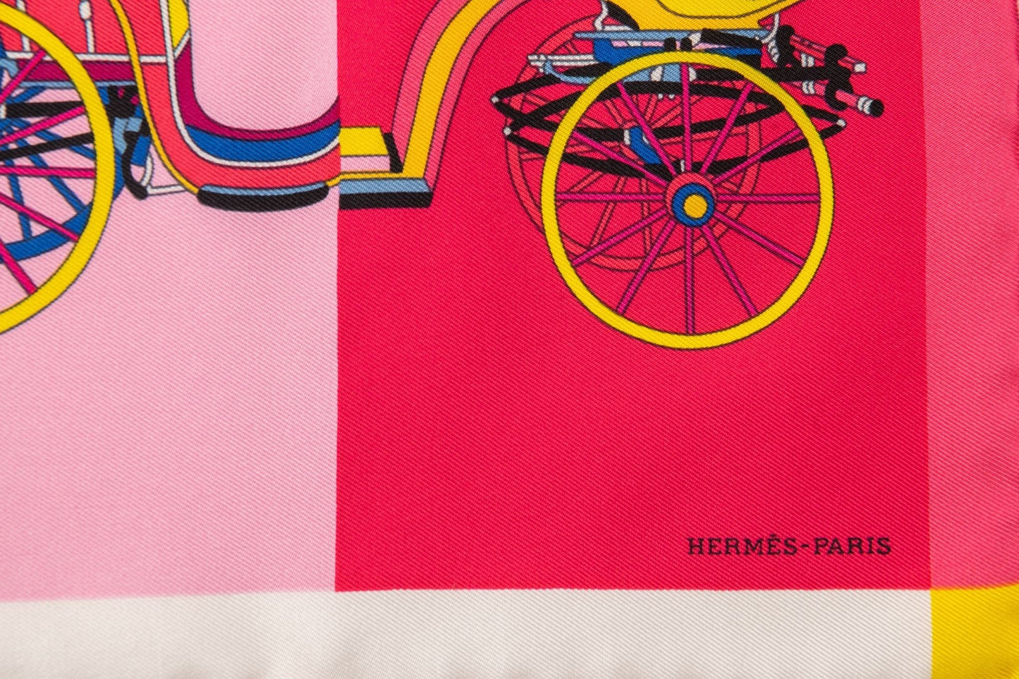 Hermes New Pink Carriages Silk Gavroche
