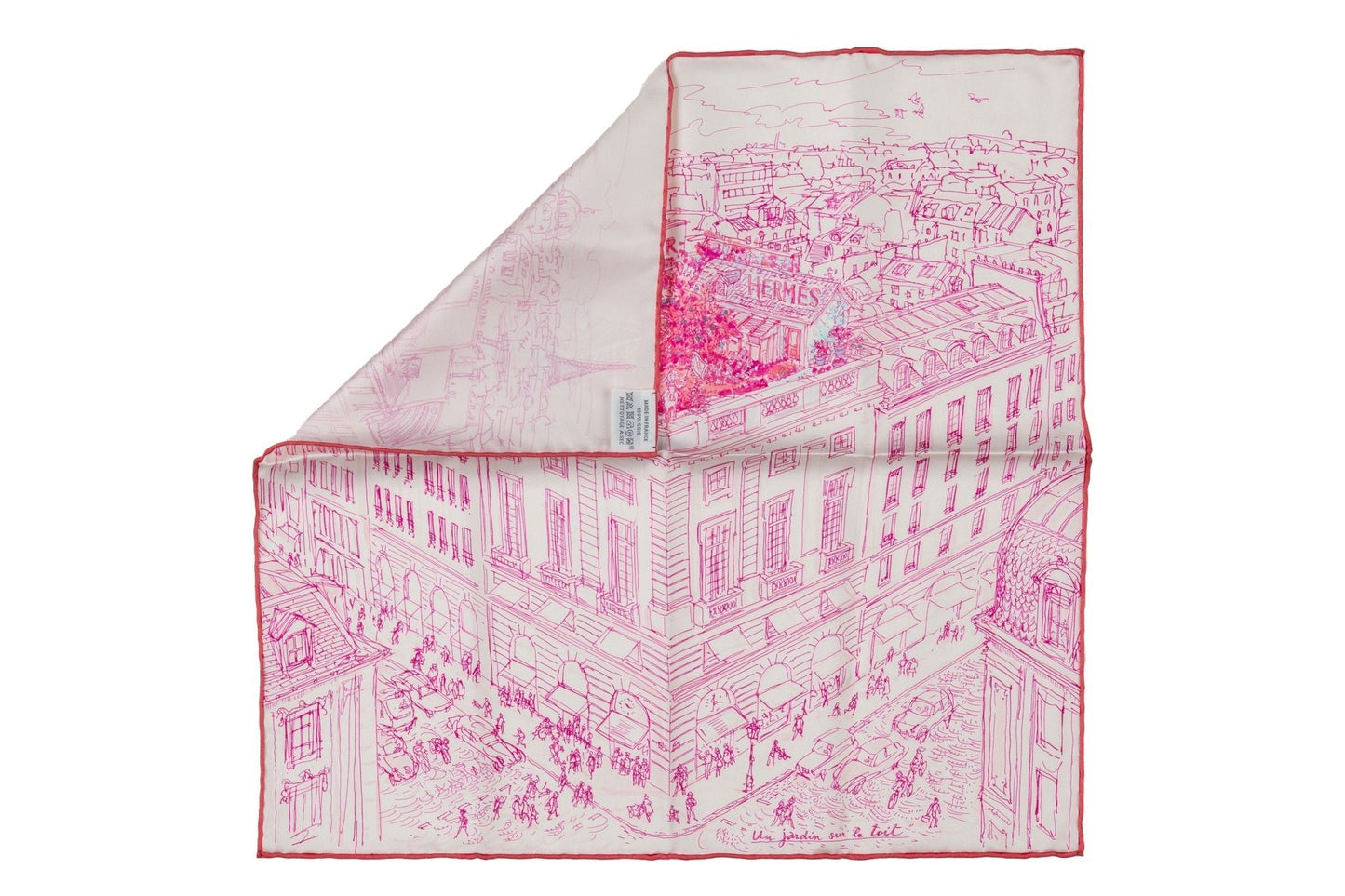 Hermes New Pink Le Jardin Silk Gavroche