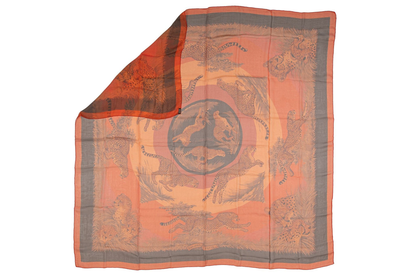 Hermes âœGuepardsâ? Silk Chiffon Shawl