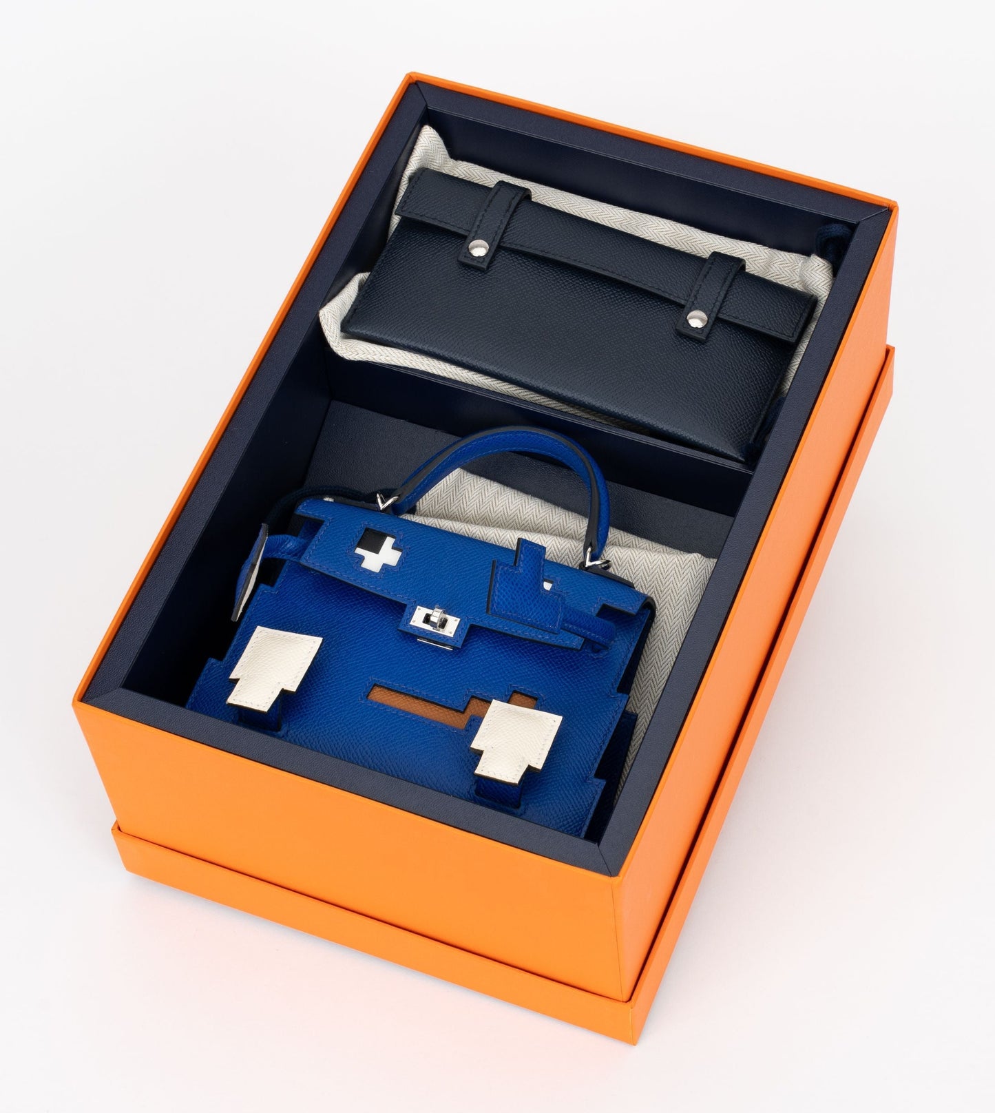 Hermes New Mini Kelly Idole Picto Blue