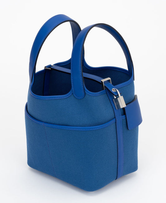 NIB Hermes Blue Royal Cargo Picotin 18