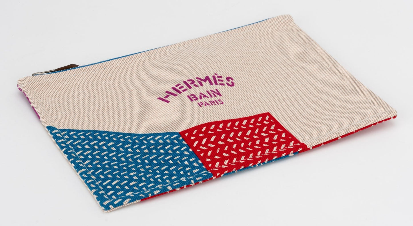Hermes New Fish Toile Pochette