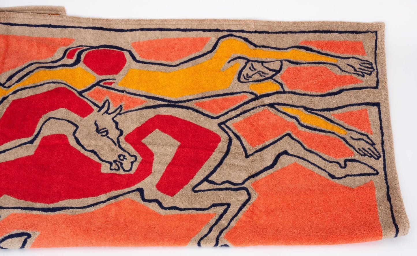 Hermes NIB Orange Horse Beach Towel