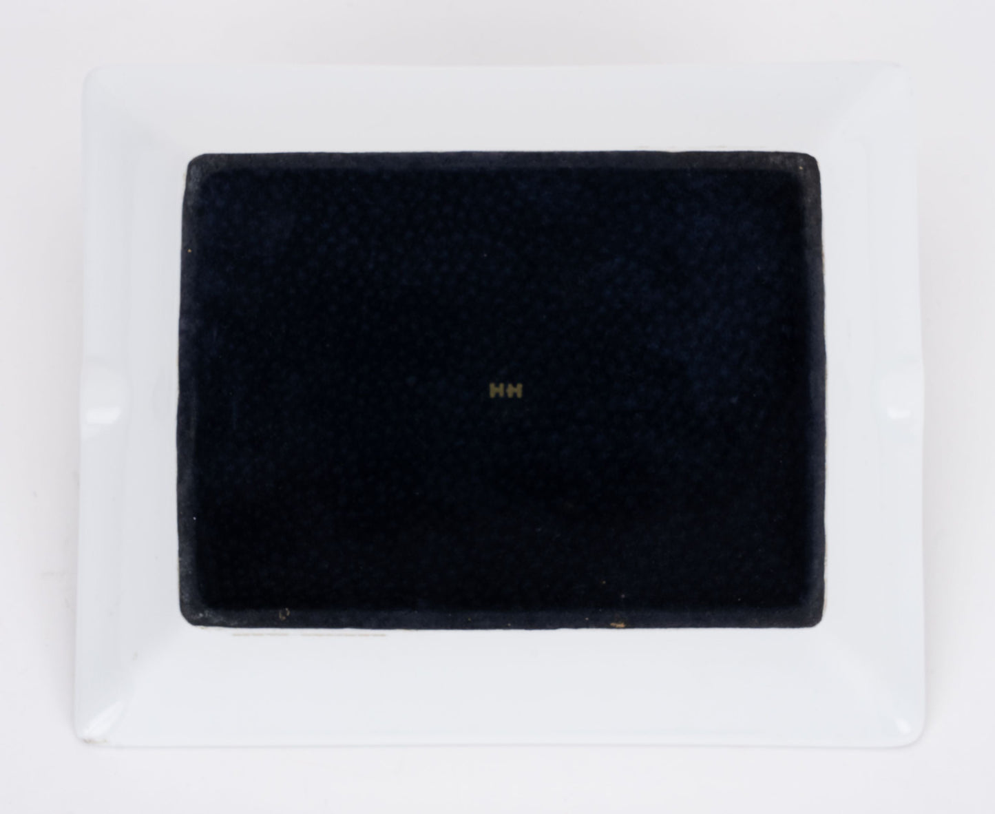 Hermes Rubans Blue Porcelain Ashtray