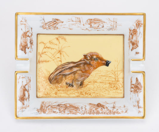 Hermes Porcelain Wild Boar Ashtray