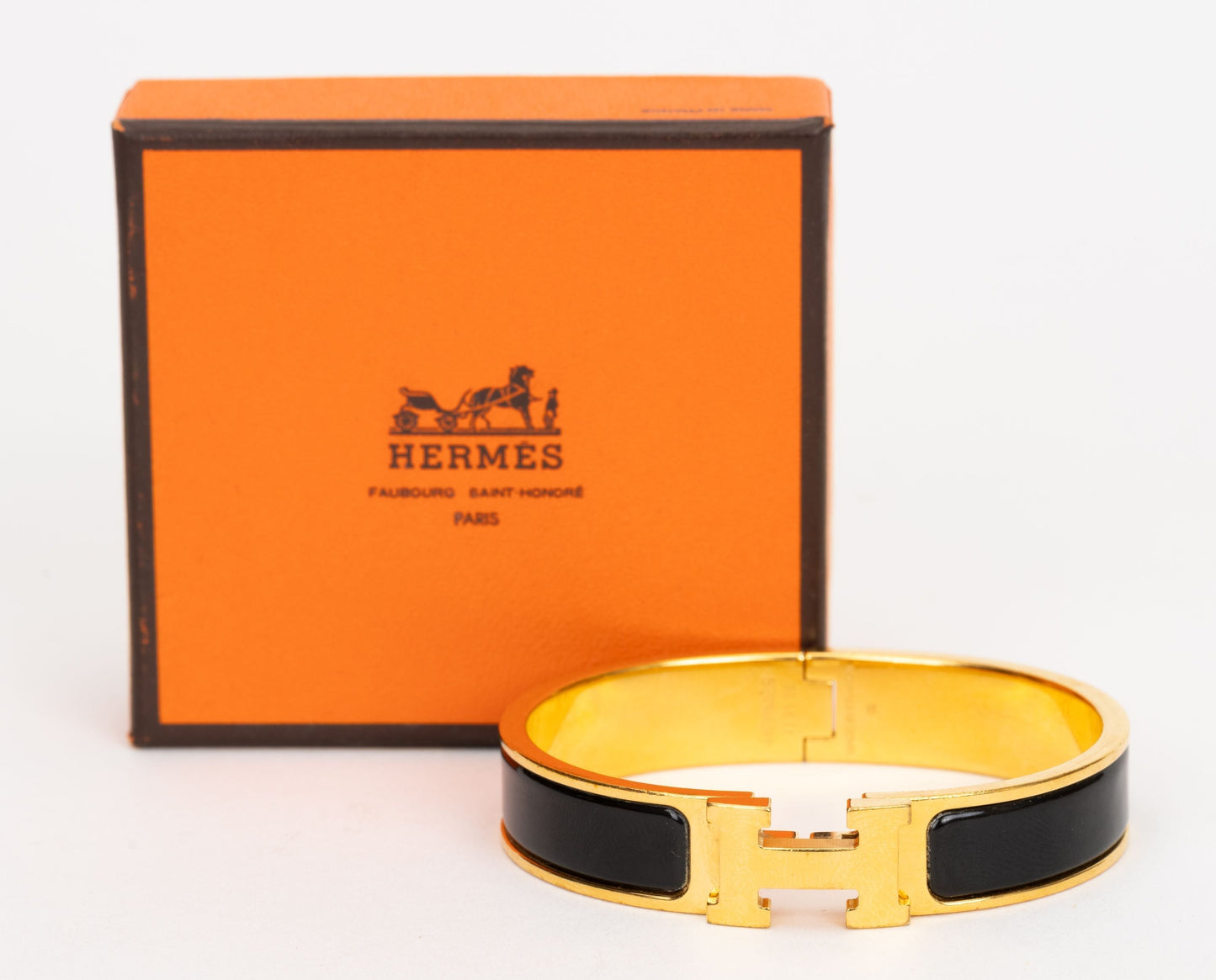 Hermes Black Clic Clac H Bracelet