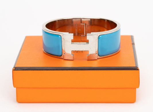 Hermes Clic Clac Turquoise H Bracelet MD