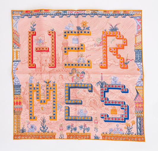 Hermes New Silk Quest Pink Gavroche