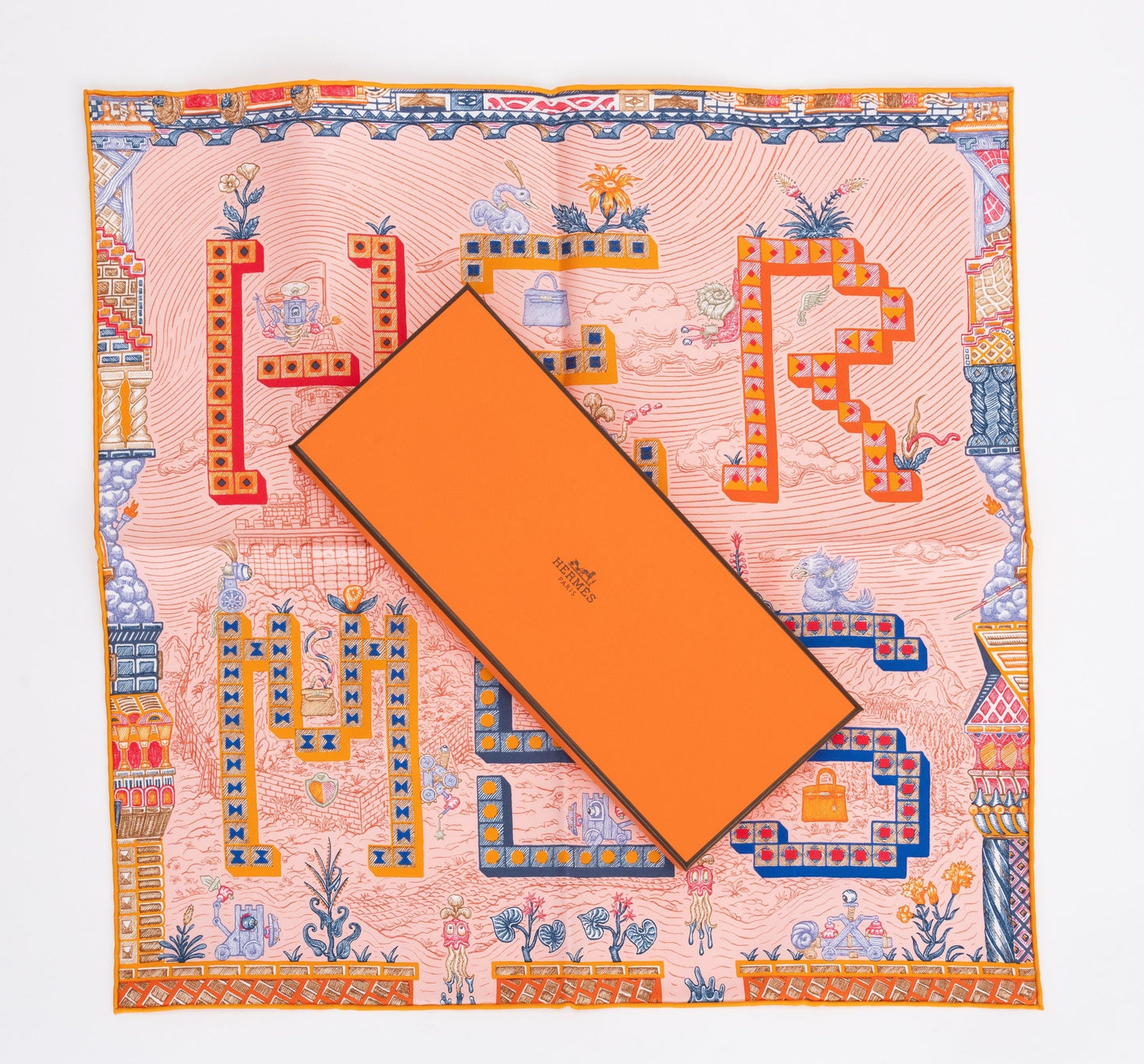 Hermes New Silk Quest Pink Gavroche