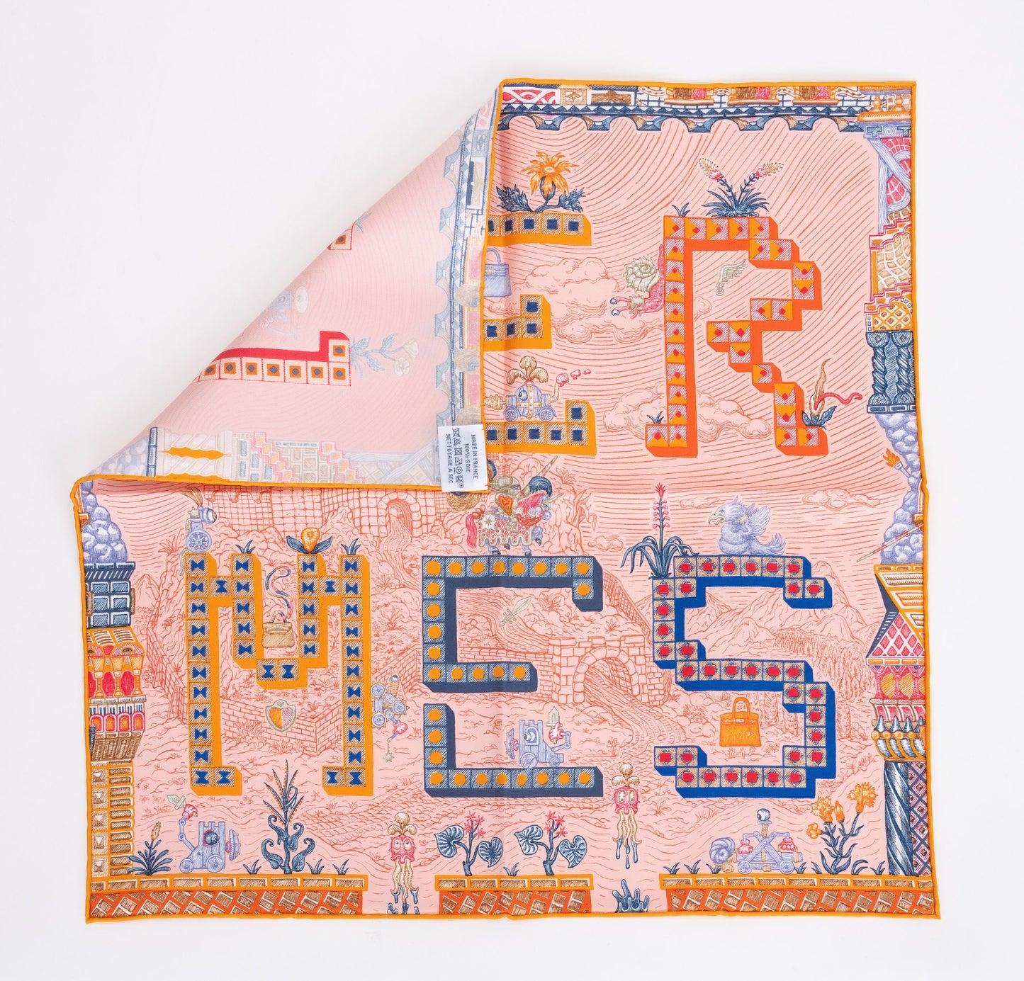 Hermes New Silk Quest Pink Gavroche