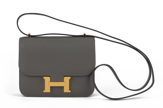 Hermes New Mini Constance 18 Gris Meyer