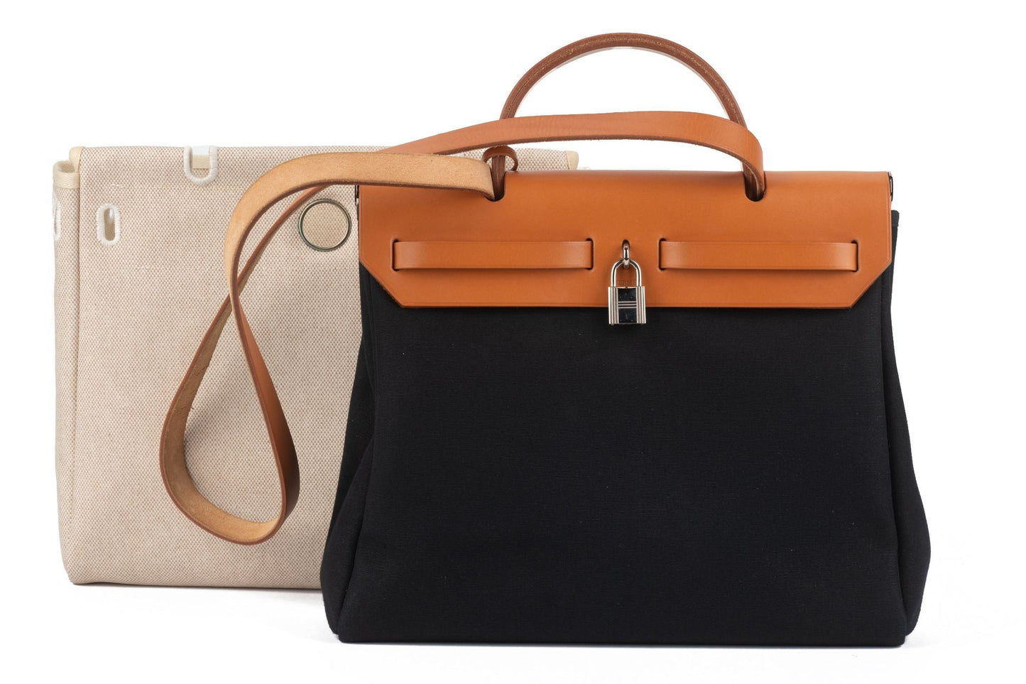 Hermes Double Herbag Mint Handbag