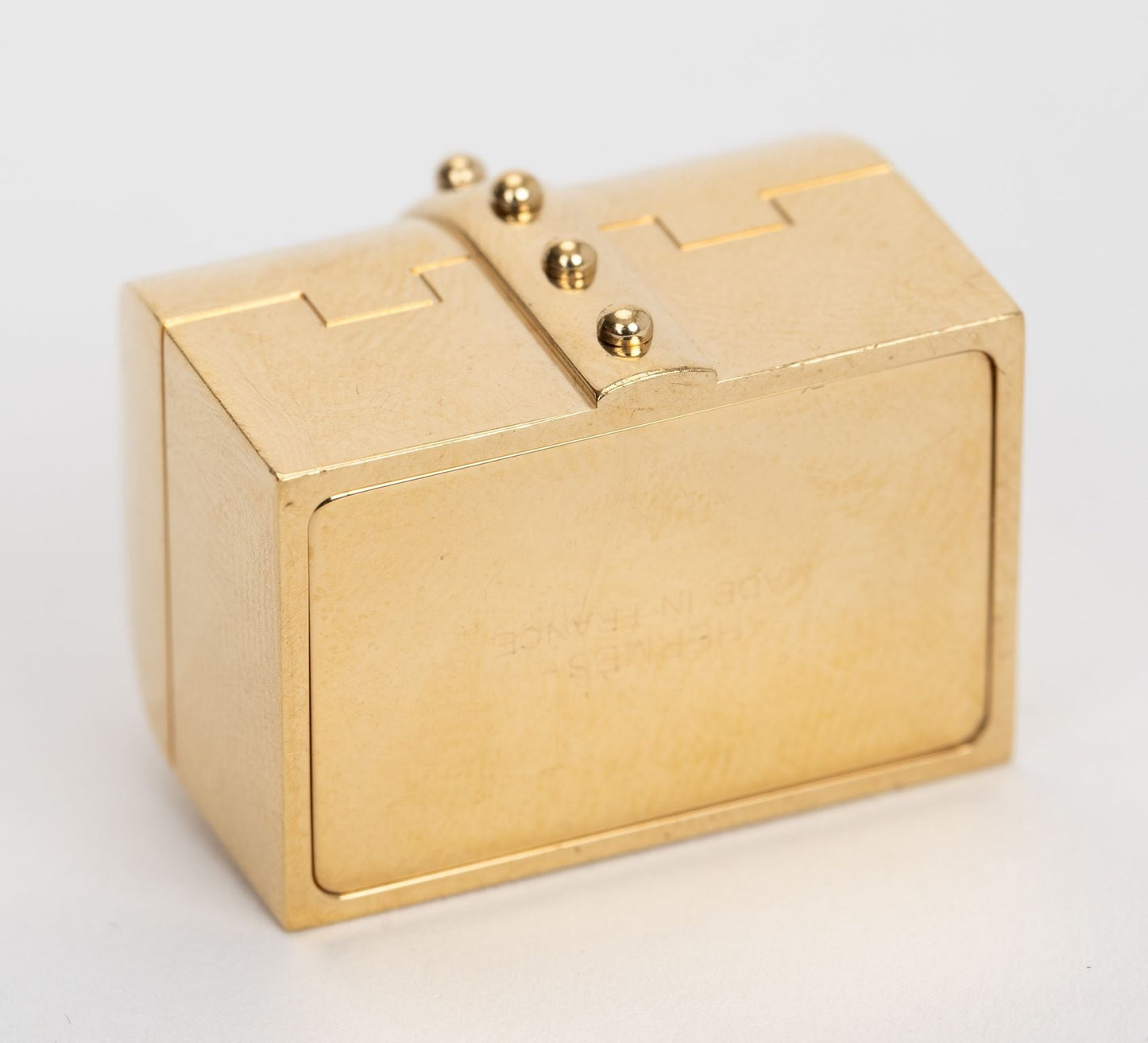 Hermes Gold Curiosity Box Charm w/Box