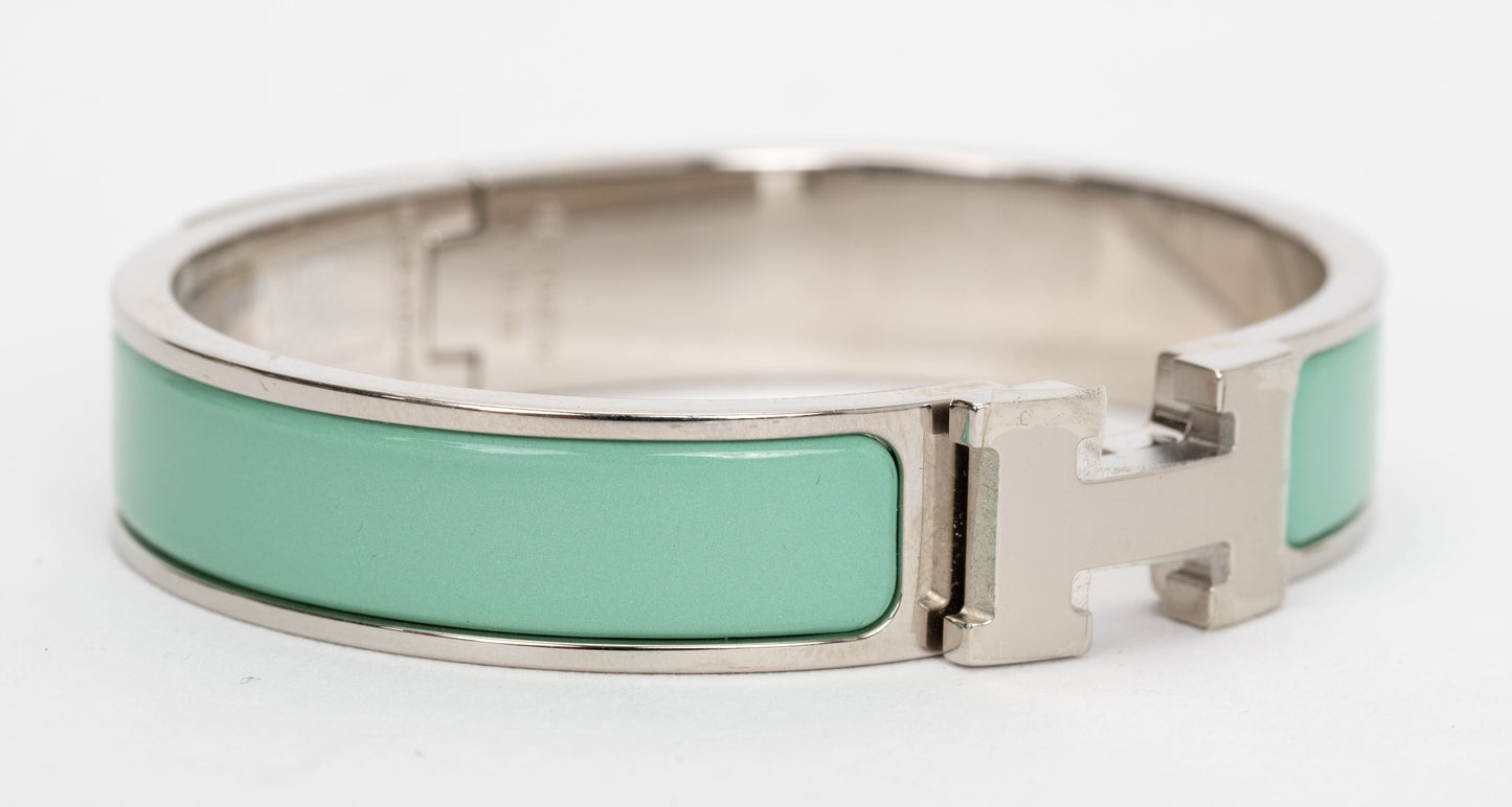 Hermes New Light Green Clic H Bracelet