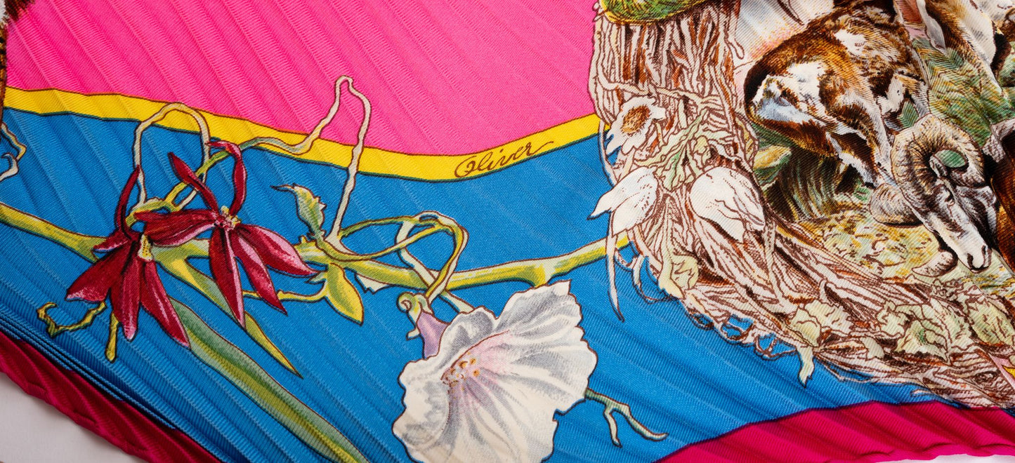 Hermes Pleated Oliver Kachinas Scarf