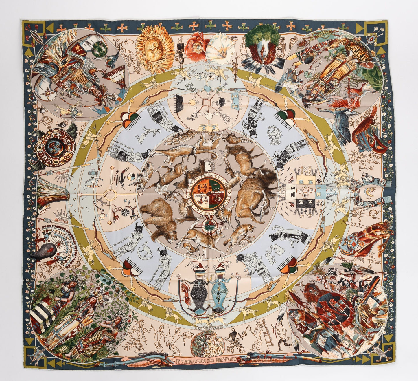 Hermes Mythologie Des Hommes Silk Scarf