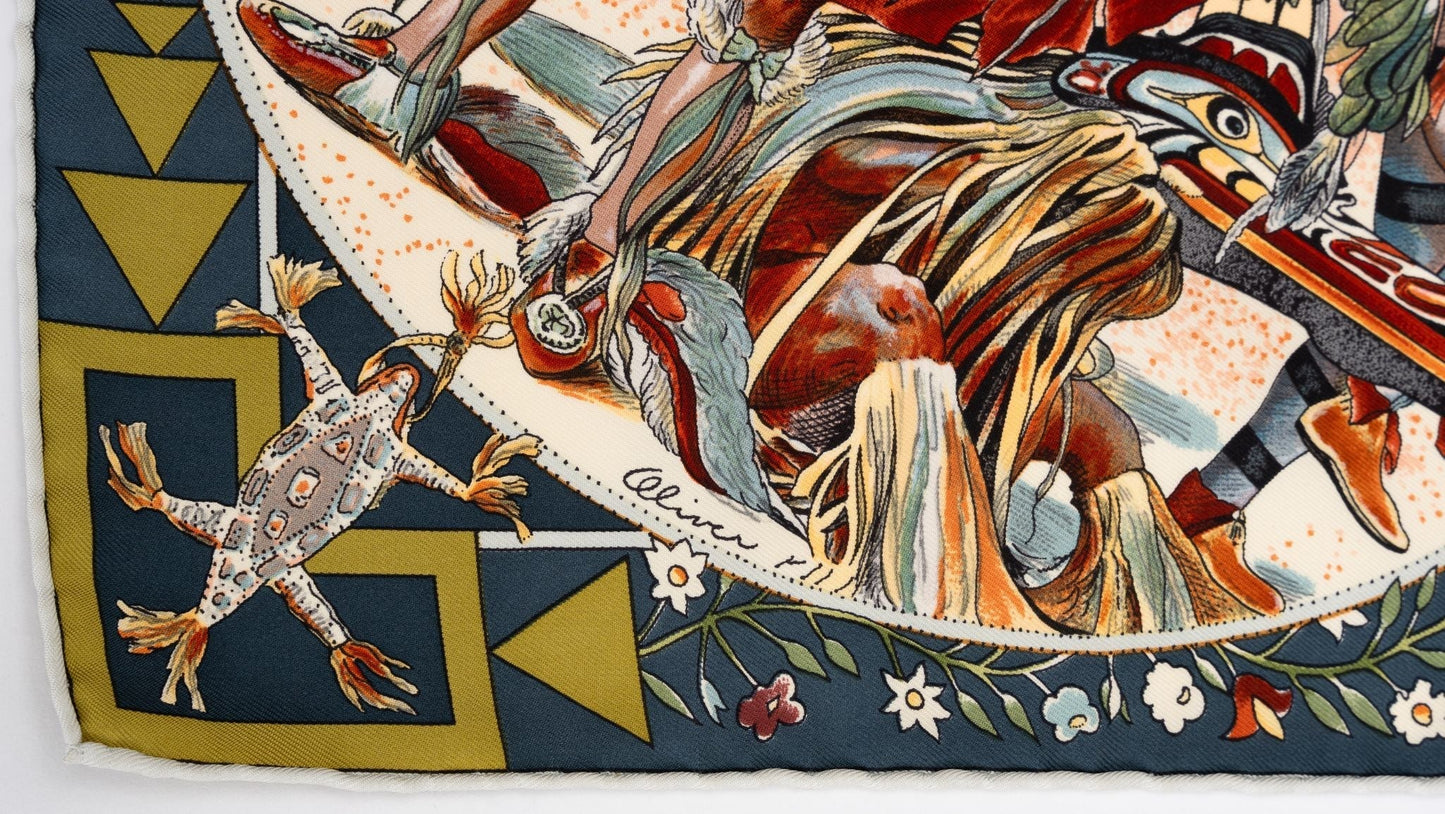 Hermes Mythologie Des Hommes Silk Scarf