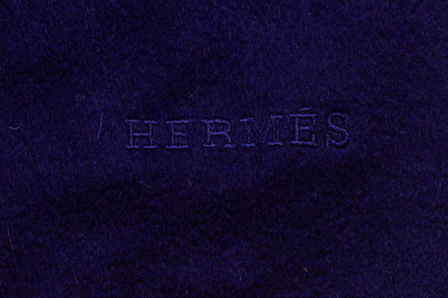 Hermes Purple Cashmere Fringe Blanket