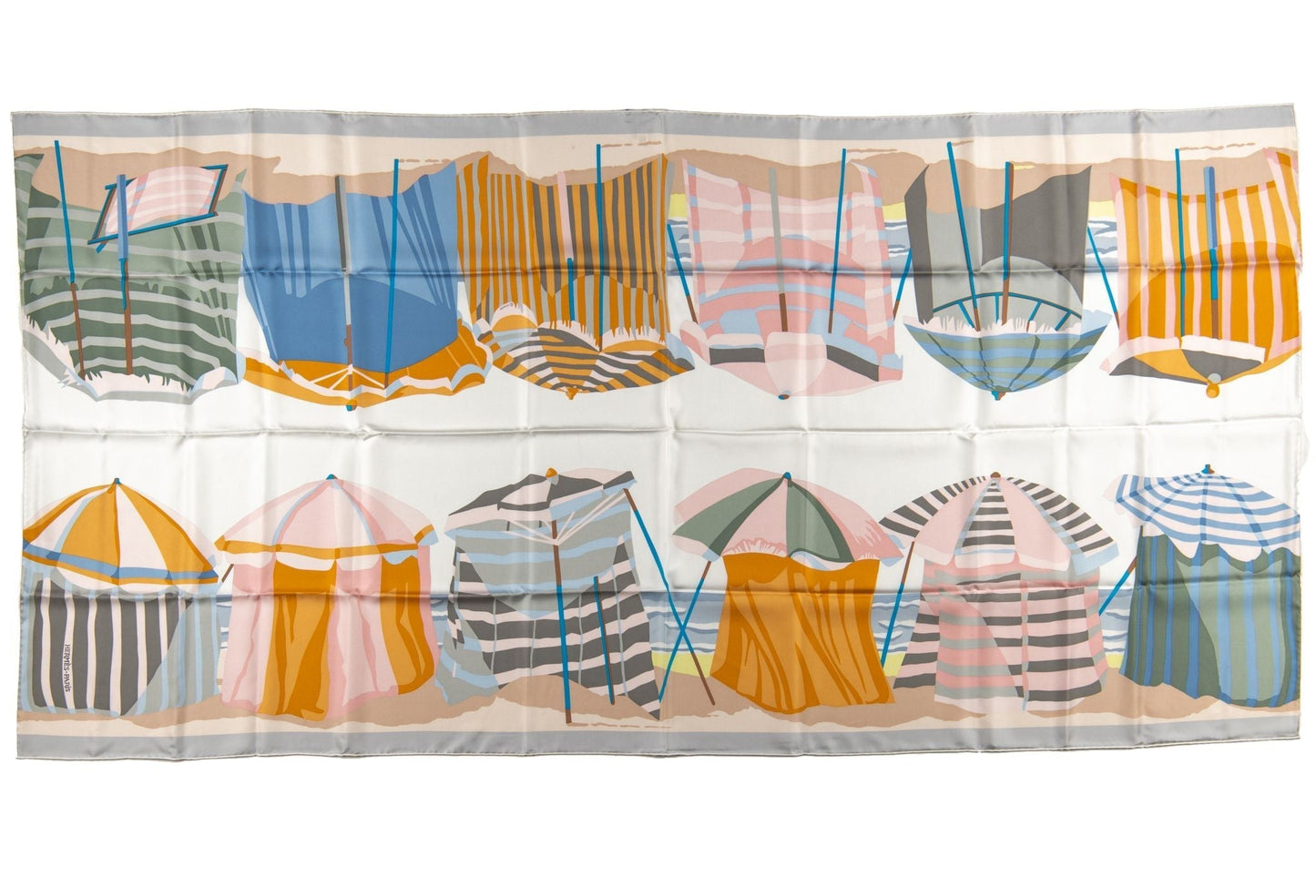 Hermes New Silk Beach Cabanas Stole