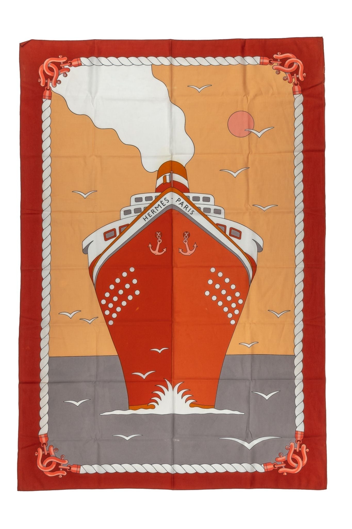 Hermes Rust Ship Beach Sarong