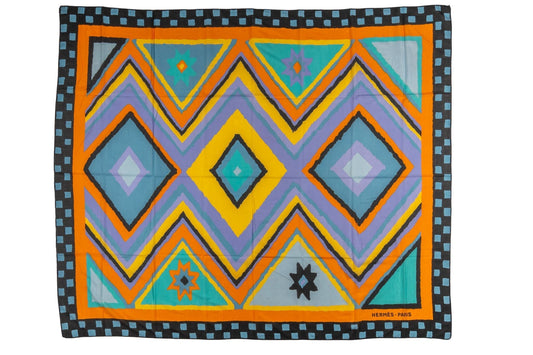 Hermes Geometric Cotton Beach Sarong