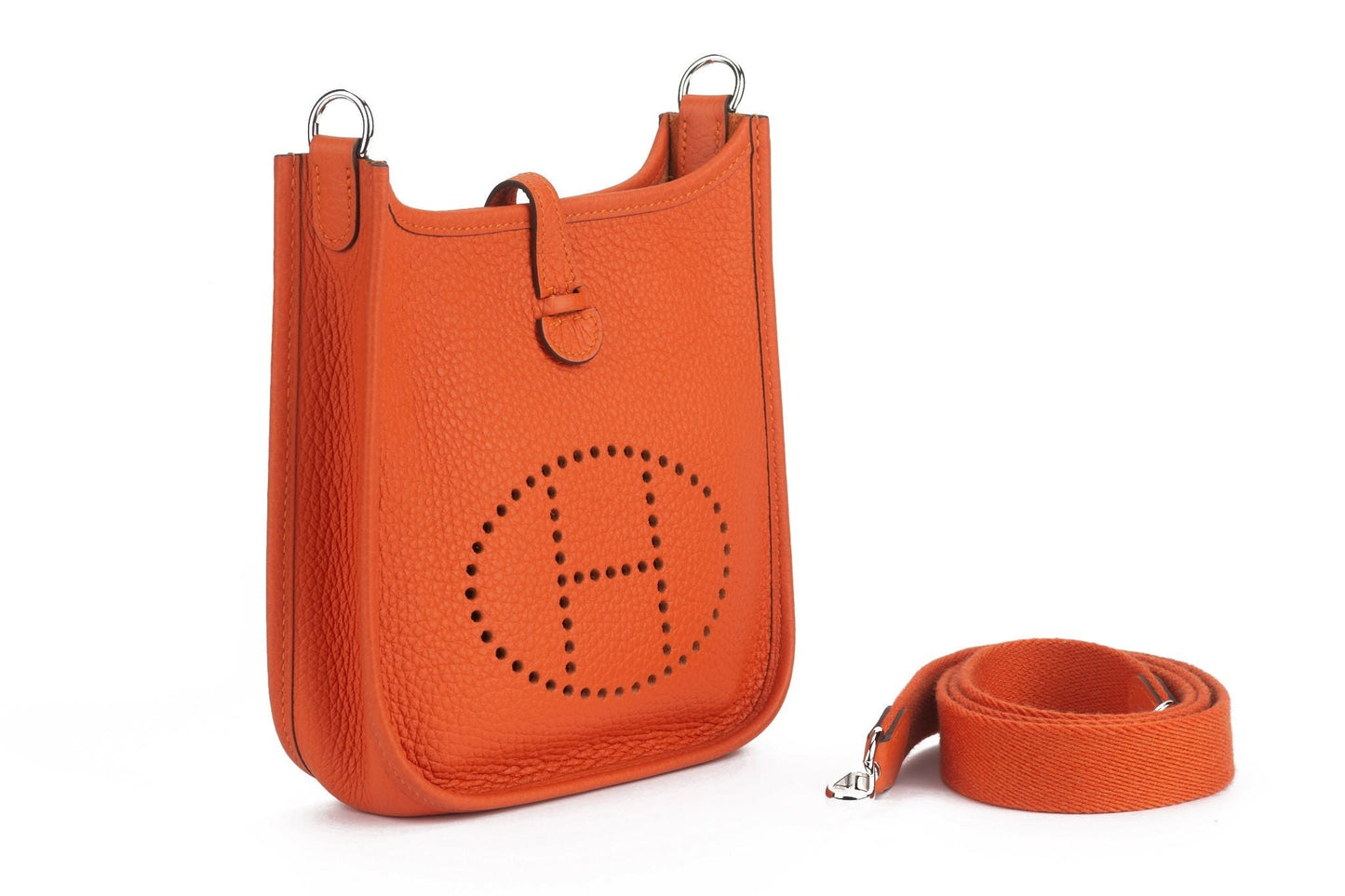 Hermes New Orange Mini Evelyne Bag