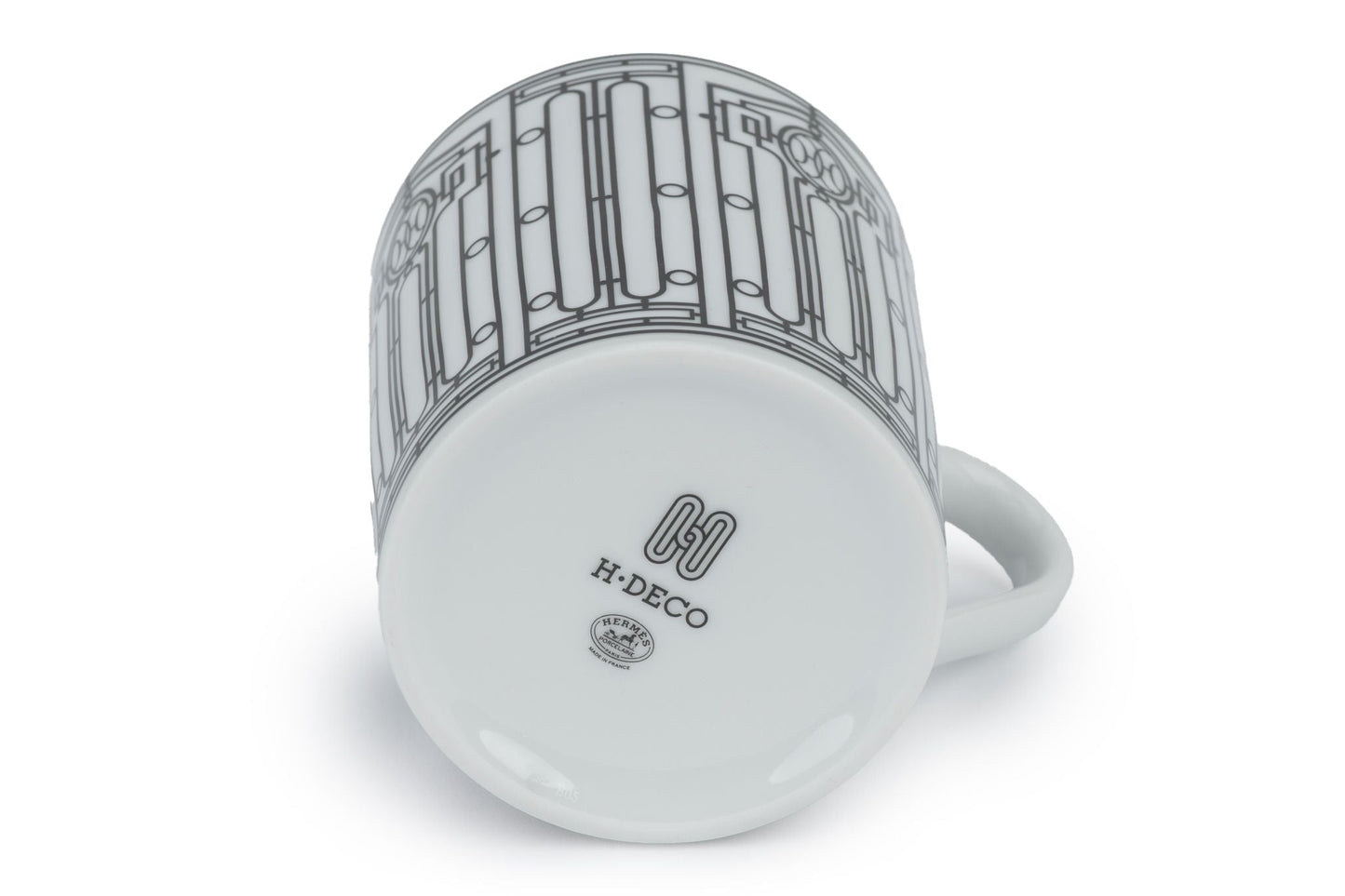 Hermes New Black Porcelain H Deco Mug