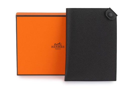 Hermes New Black Epsom Passport Cover