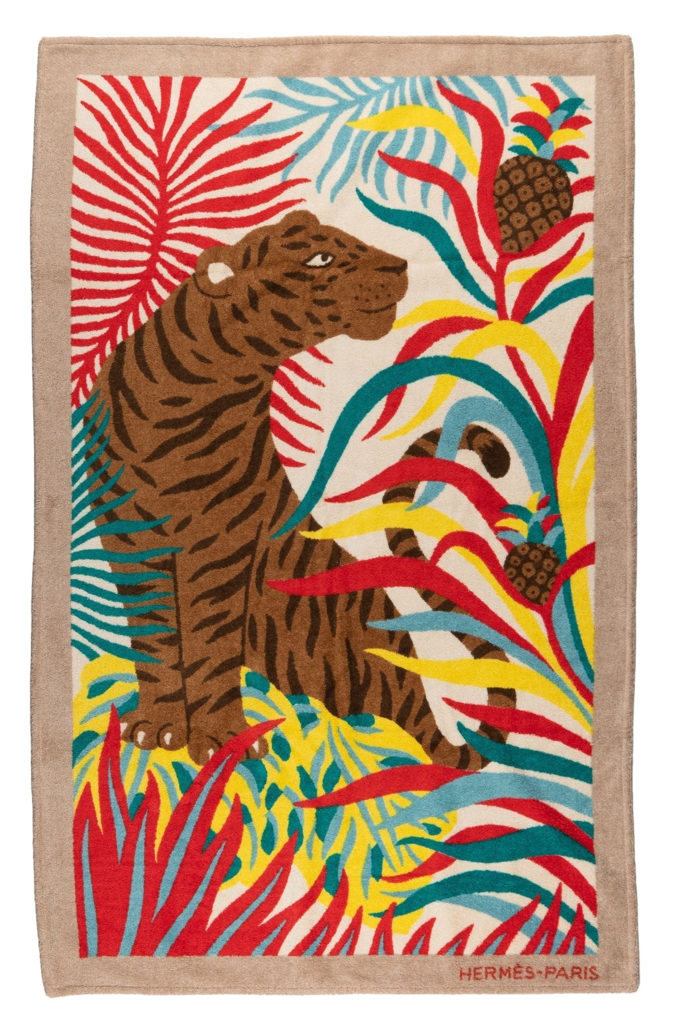Hermes âœTigre à lâ˜ananasâœ Beach Towel