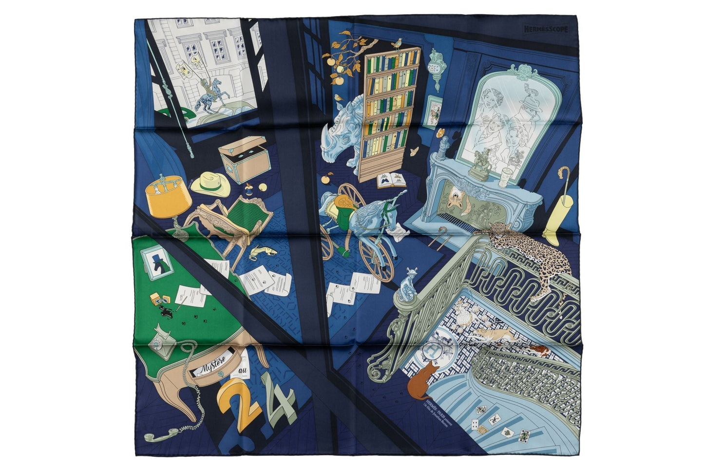 Hermes New  âœMystère au 24âœ Silk Scarf