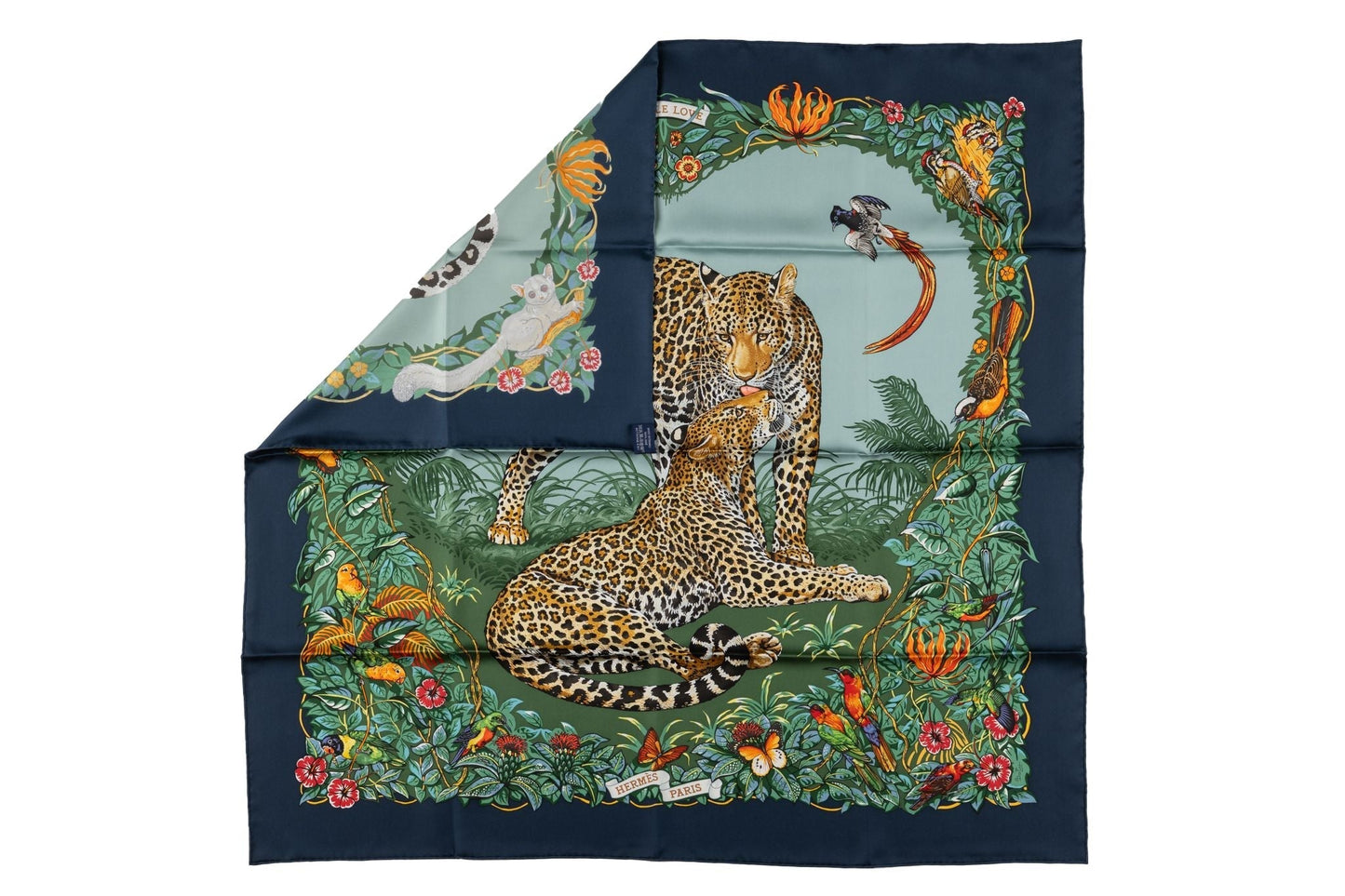 Hermes âœJungle Love" Silk Scarf