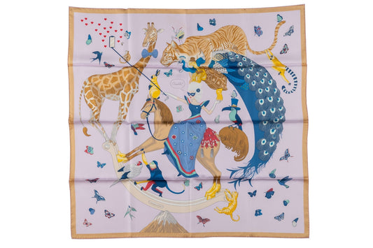 Hermes New  Beige "Story" Scarf