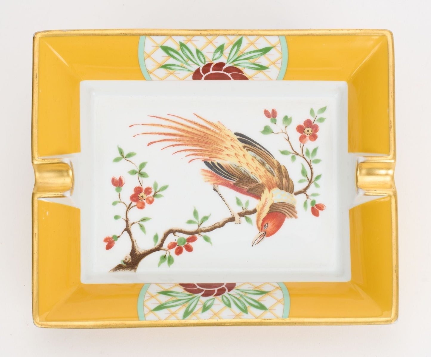 Hermes Bird Porcelain Yellow Ashtray