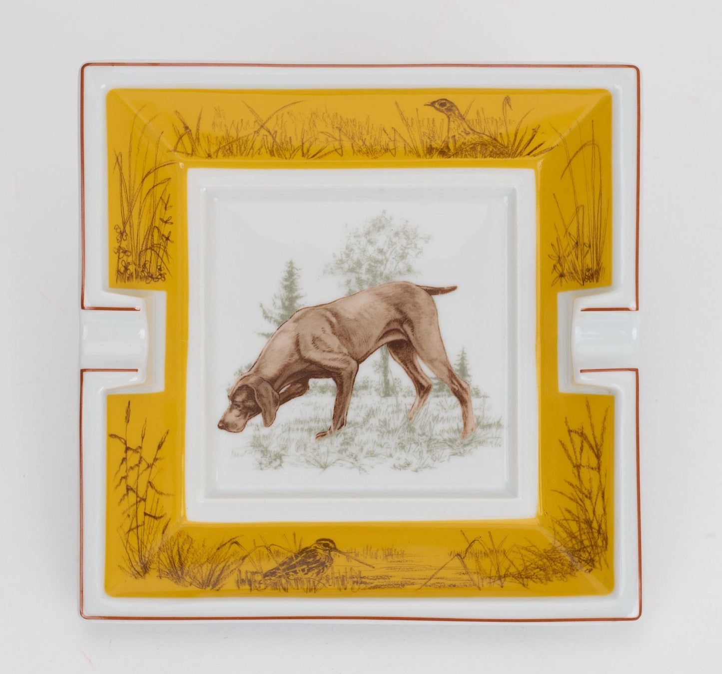 Hermes Braque Allemand Limoges Ashtray