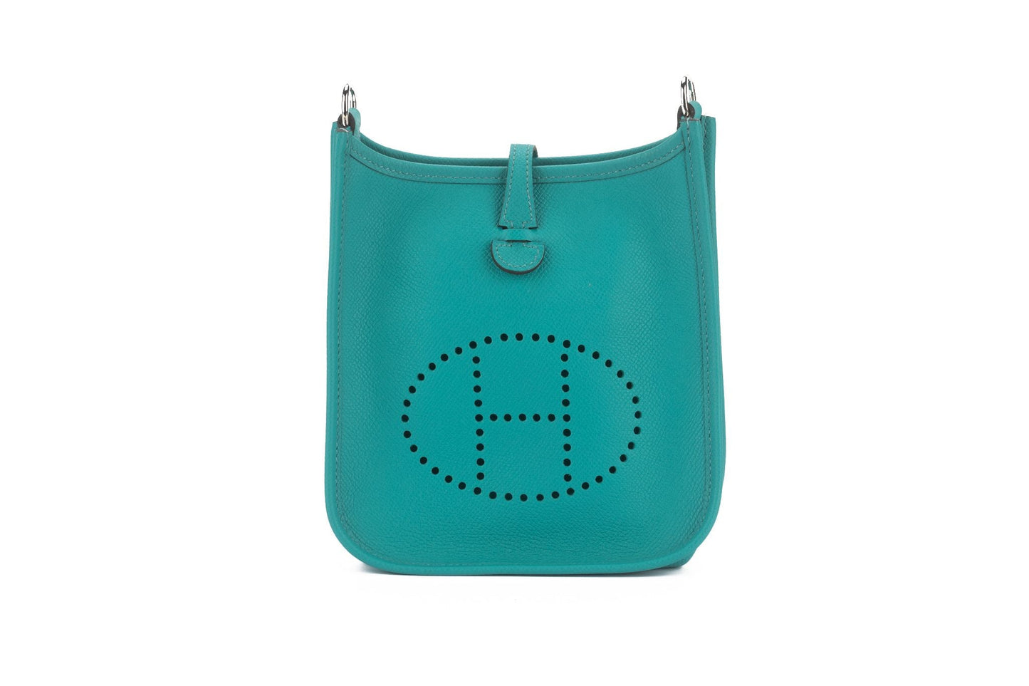 Hermes Mini Evelyne Blue Paon Epsom