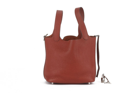 Hermes Brique Picotin 18 Lock Togo