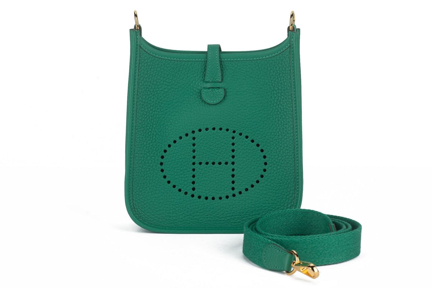 Hermes Mini Evelyne Bag Vert Vertigo New