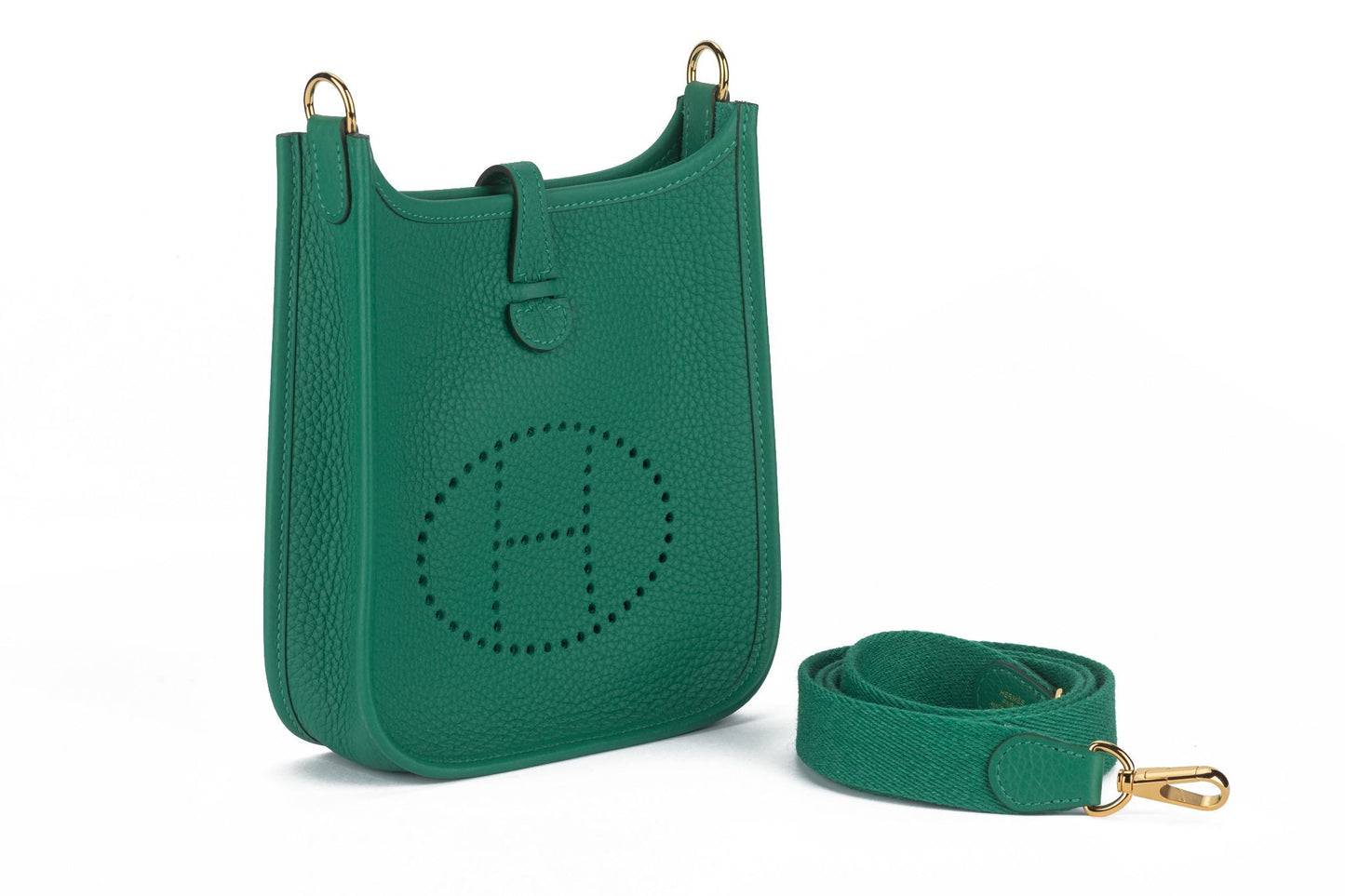 Hermes Mini Evelyne Bag Vert Vertigo New