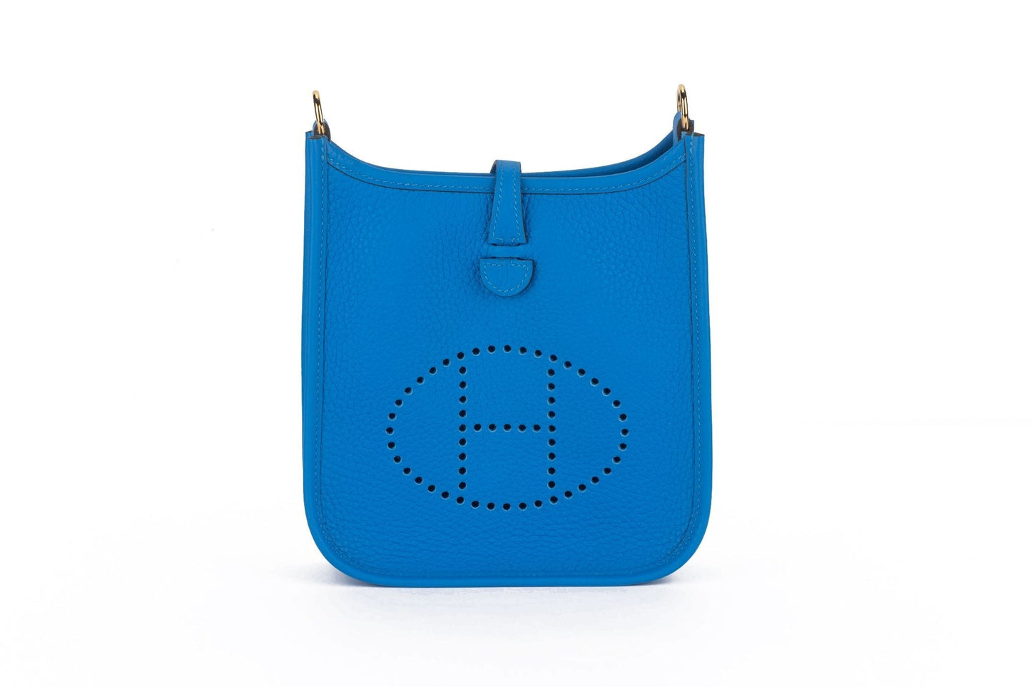 Hermes Mini Evelyne Blue De France NIB