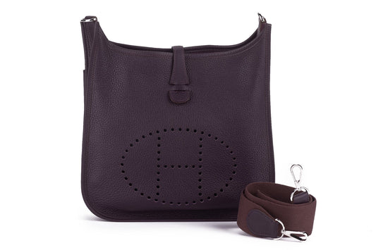 Hermes Medium Raisin Evelyne Poche 29