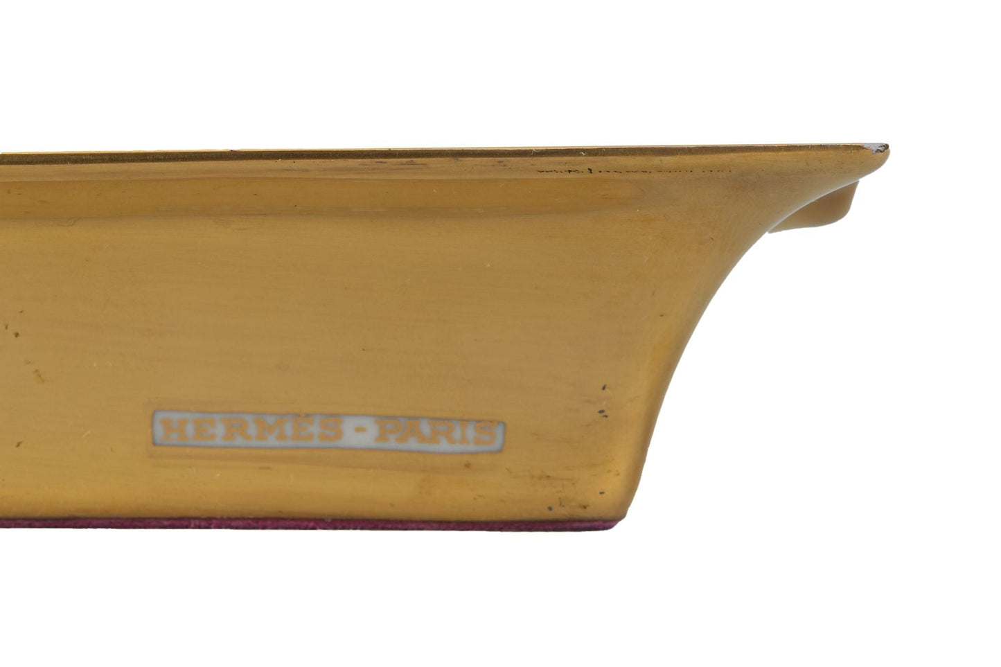 Hermes Blue Bird Gold Porcelain Ashtray